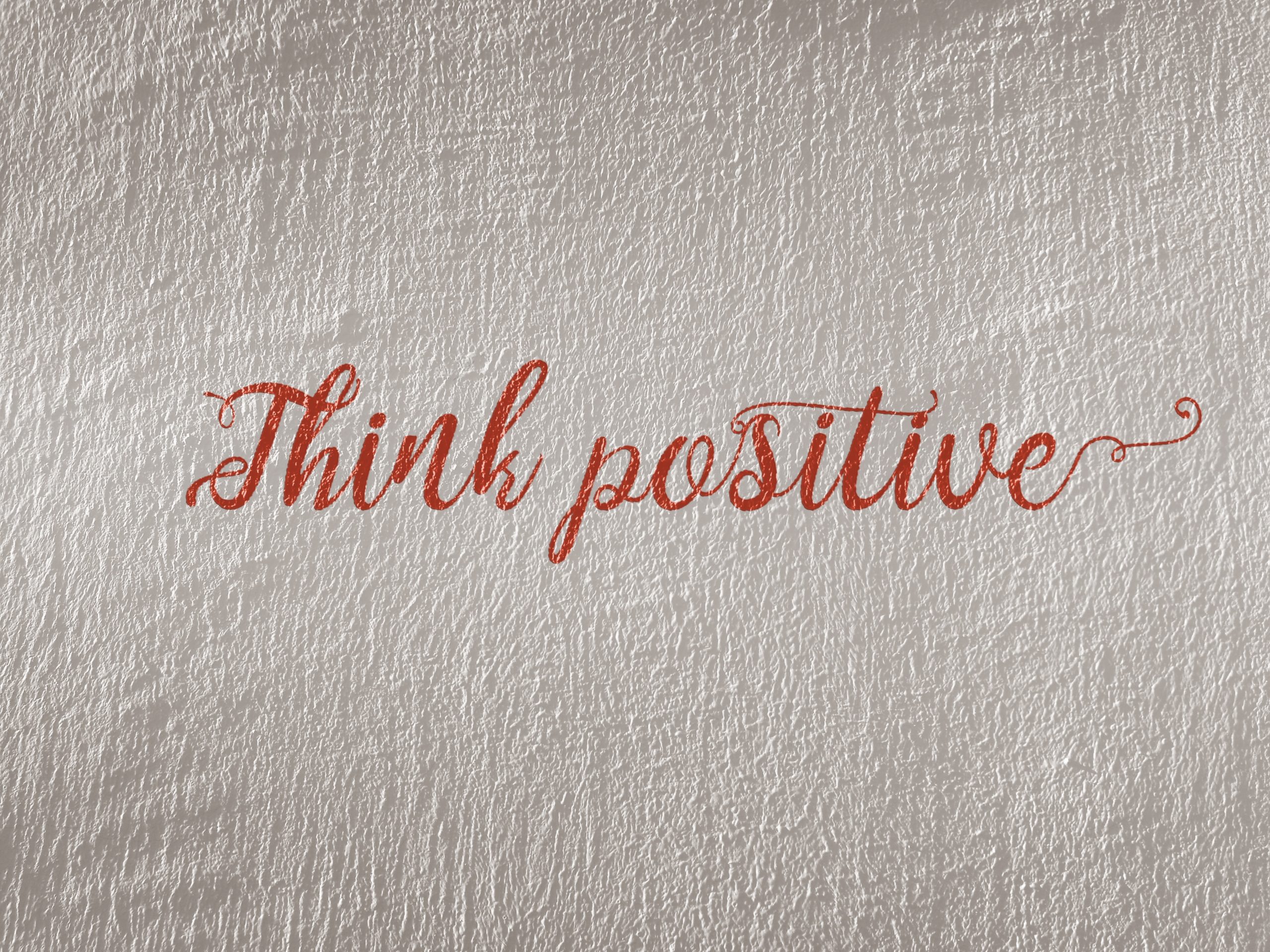image text: think positive